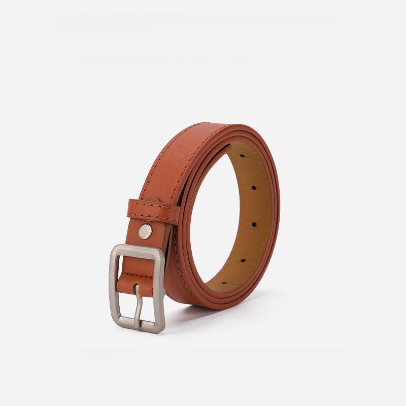 

Retro Womens Elegant Waist Belt Soft Pu Material Simple And Chic Buckle Square верблюд