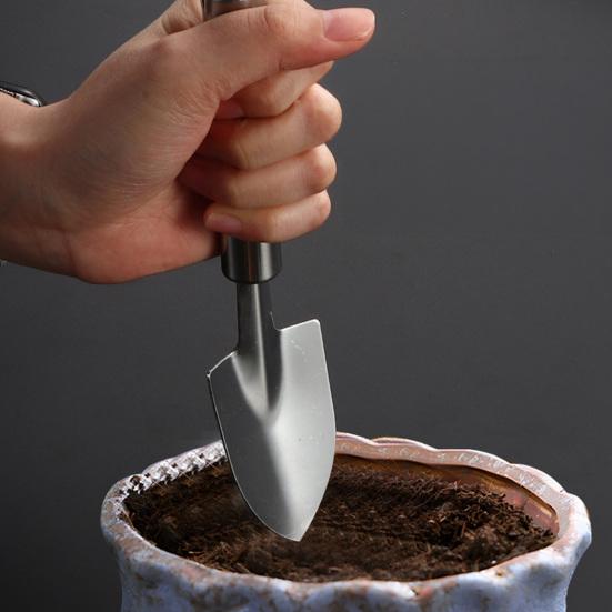 Stainless Steel Gardening Tool Small Garden Tool for Hand Rake Trowel Potted Plants Balcony Planting Transplanting