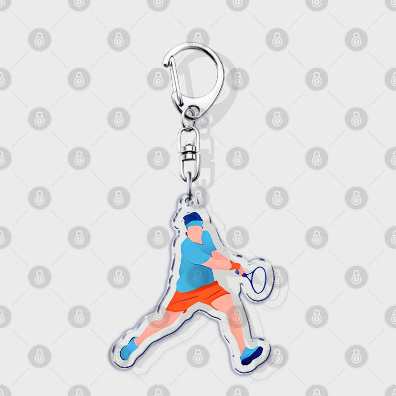 Hobby Sports Lover Tennis Ball Keychains for Accessories Bag I Love Bike Car Keyrings Jewelry Friends Father Boyfriends Gifts