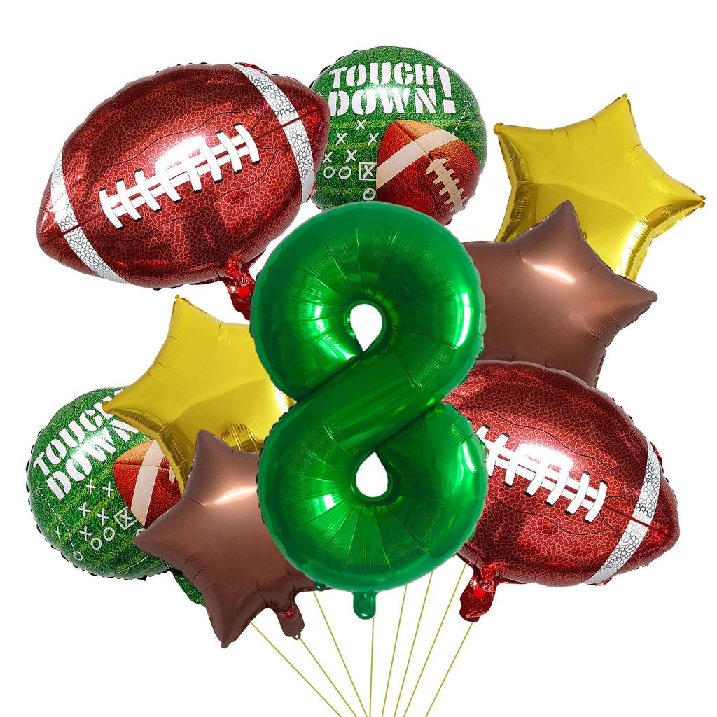 Rugby-Spieler-Thema, amerikanische Fußball-Luftballons, Sport-Thema, Party-Dekor-Set, Teenager im Alter von 1–9 Jahren, Teenager-Geburtstagsballons, Globos