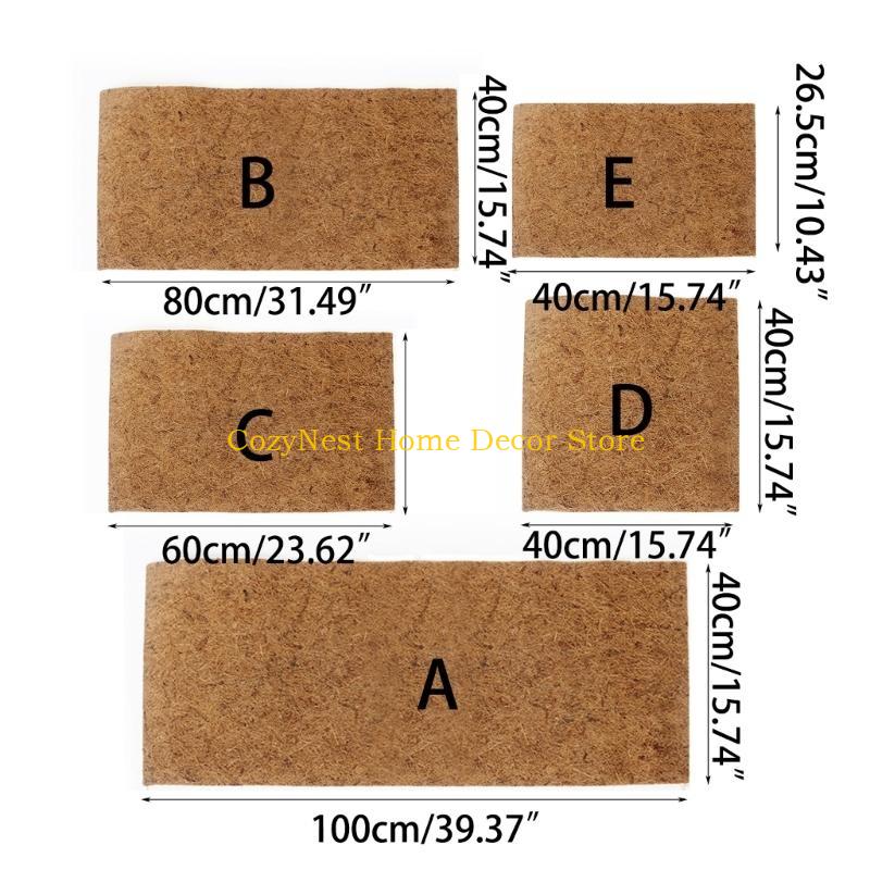 92MF Terrariums Substrate Liner Coconutfiber Carpet for Reptiles Cut To Fit Lizards BeardedDragons Bedding Mat Pet Supplies