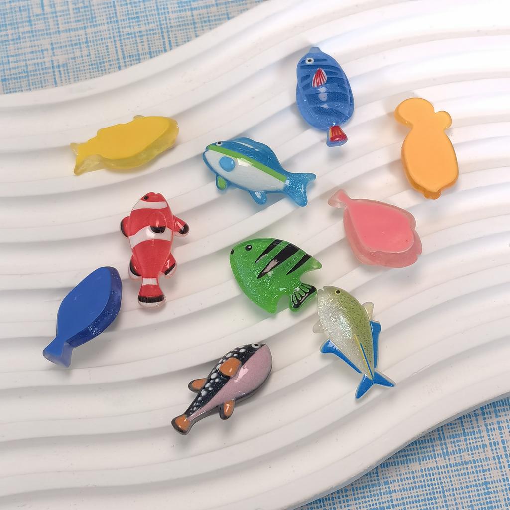 Plastic Animal Mini Fish Resin Cabochons Ocean Animal Charms for Slime,DIY Crafts,Scrapbooking Embellishment