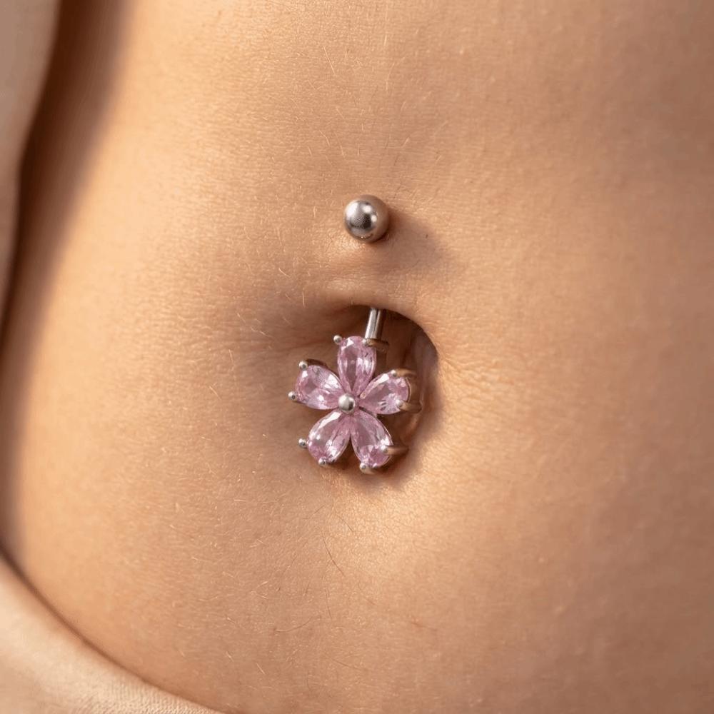 Crystal Belly Button Rings Stainless Steel Body Piercing Jewelry Holiday Navel Ring  Beach
