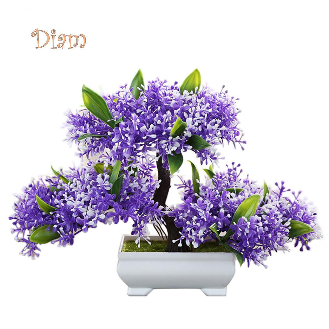 

HOHO Штучна рослина в горщику Квітка Дерево Домашній офіс Сад Бонсай Декор Орнамент фіолетовий