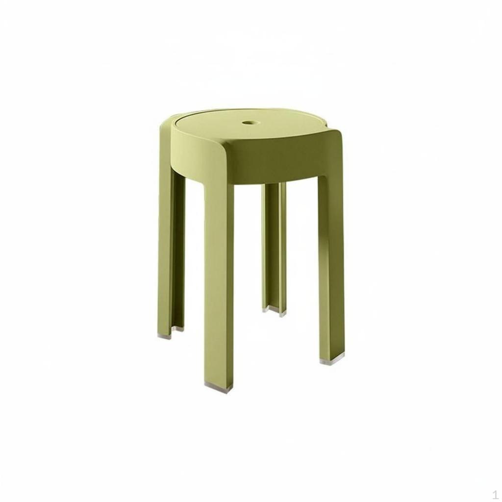 Round Pinwheel-Top Stool Thickened Design Stackable Seat Space-Saving Household