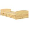 Solid Wood Bed with 2 Drawers Pine Wood 90x200 Cm