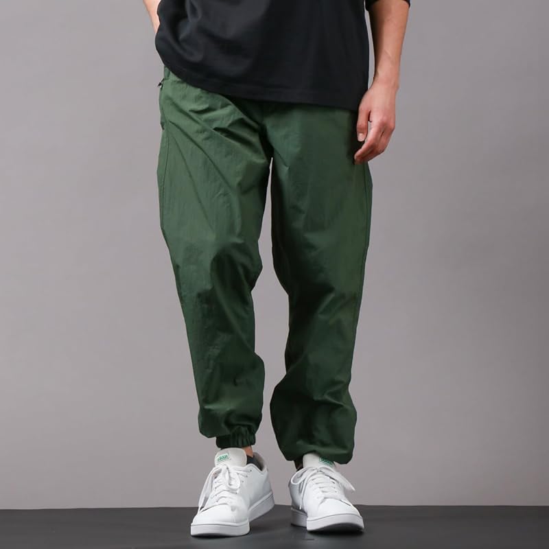 [Jerry] easy pants men's One point logo embroidery Cool touch sensation UV cut jogger pants bottoms sports training outdoor moss green M