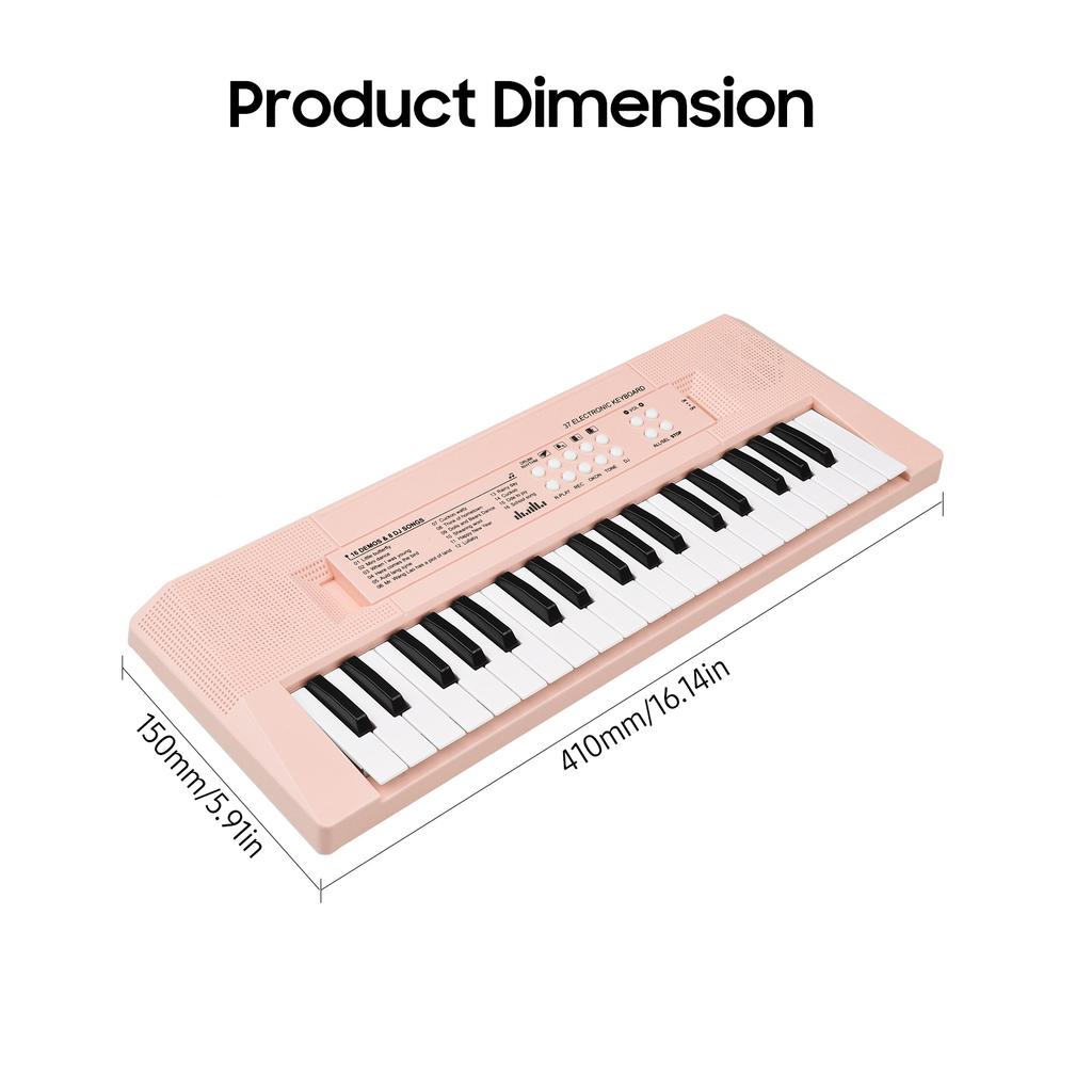 Electronic Piano with Mini Keyboard 37 Key Electronic Keyboard Piano Children  S Piano Pink