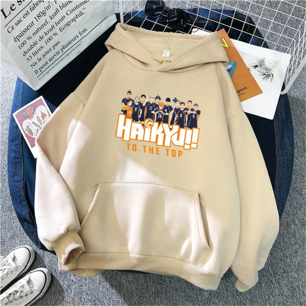 New Japan Anime Volleyball Haikyuu Manga Prints Hoodies Women Hoody Hip Hop Woman Sweatshirts Pullovers Clothing Unisex