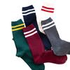 Parallel Bar Socks Medium Tube College Style Retro Color Stacking Socks Trendy Cotton Socks