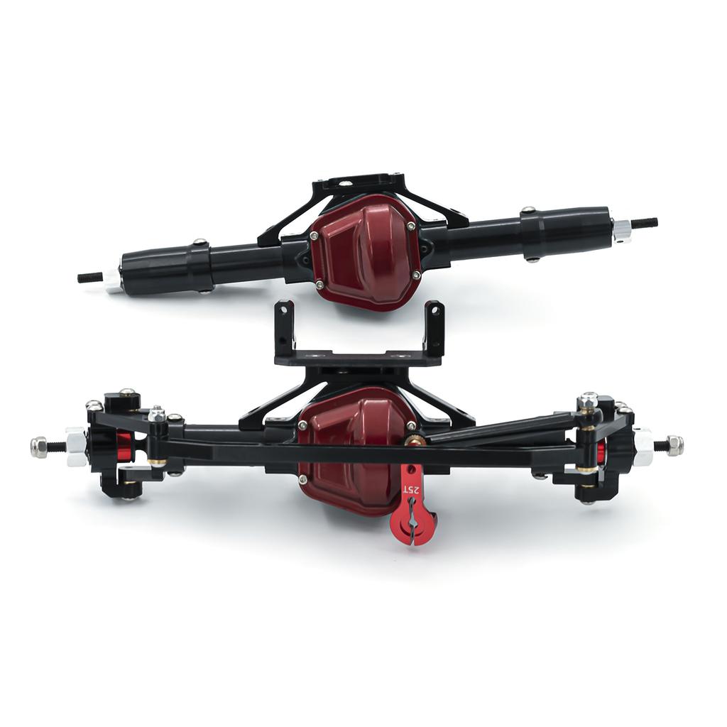 RC Car Front Axle Rear Axle Aluminum Alloy RC Axles Replacements for 1 10 Axial SCX10 RC Car
