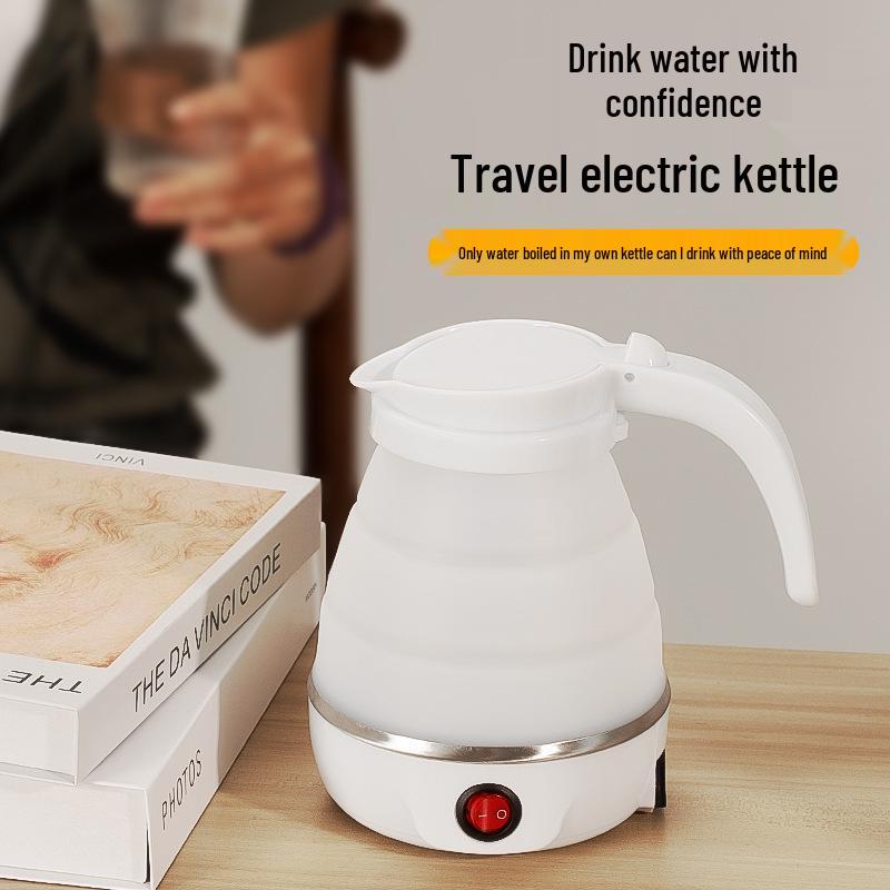 Compact Silicone Electric Travel Kettle - Collapsible and Portable Design