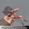 Latest Stylish Photochromic Myopia Eyeglasses Male Female Color Changing Glasses Anti- UV Sunglasses Luxury Short-sighted Eyewear -2.5