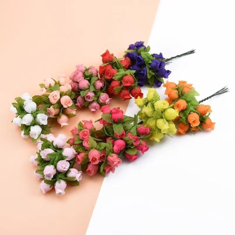 Silk Rose Simulation Flowers 12 Heads Artificial Flowers  Valentine's Day Gift