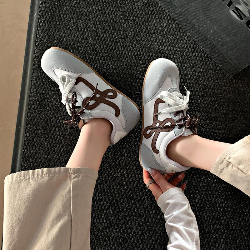Retro Dexun shoes women's 2025 new spring soft-soled sports shoes design sense casual shoes contrasting colors Forrest Gump shoes