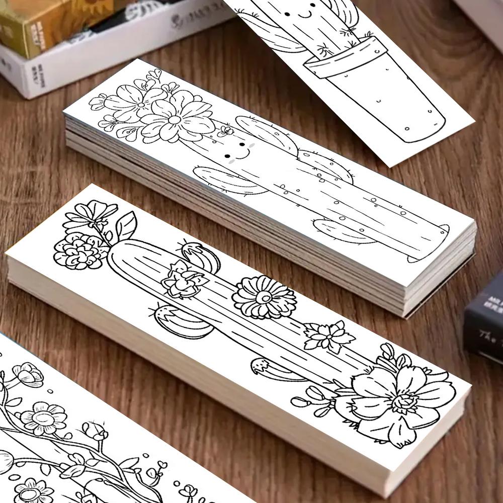 32pcs. Colored potted plant bookmarks, suitable for Christmas, Halloween, teachers, readers, birthday/festival gifts