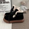 Snow Boots Women's Fur Integrated Short 2025 Autumn and Winter New European and American Velvet Thickened Warm Non-slip Cotton Boots Tide