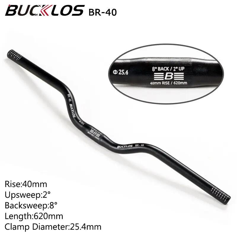 BUCKLOS Manubrio MTB 580/620/720/780MM Manubrio a Rondine per Bicicletta 25.4MM 31.8MM Manubrio per Mountain Bike in Alluminio Riser Bar