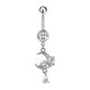 Gaibei Trendy Moon & Heart Navel Ring Jewelry