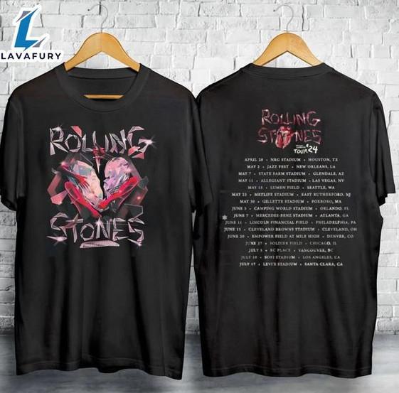 Unisex Shirt Rolling Stones - 2024 Hackney Diamonds Tour Dates Collection