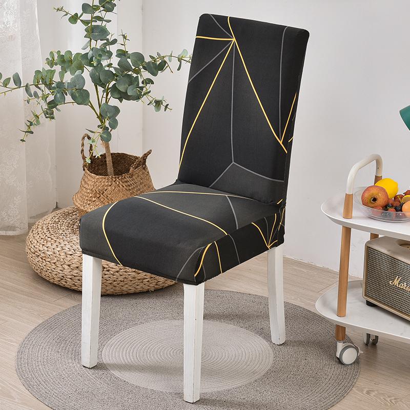 Dining Room Chair Covers Set, Stretch Printed Parsons Chair Slipcovers Spandex Removable Washable Kitchen Chair Protector Cover for Dining Room, Hotel