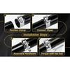 2pcs 3 Inch Exhaust Band Clamps 10.9 Grade Bolt Narrow 360 Degree Sealing Distribution 304 Stainless Steel Muffler Pipe Couplers