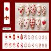 W2217 3D Girlish Sweet Strawberry Garden Stylish European American Removable Press On Nails 24Pcs