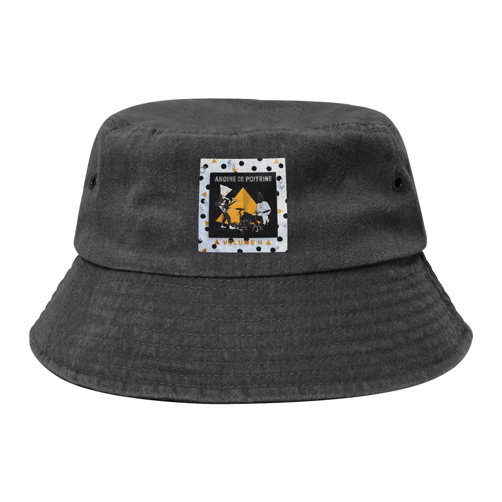 Unisex Distressed Denim Washed Bucket Hat Angine De Poitrine Canadian Band Headwear Fishing FisherUnisex Cap Session Hats Gifts