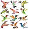 Anti-Collision Window Clings Bird Alert Collision Decals To Prevent Bird Strikes On Window Glass - Set of 12 Hummingbirds