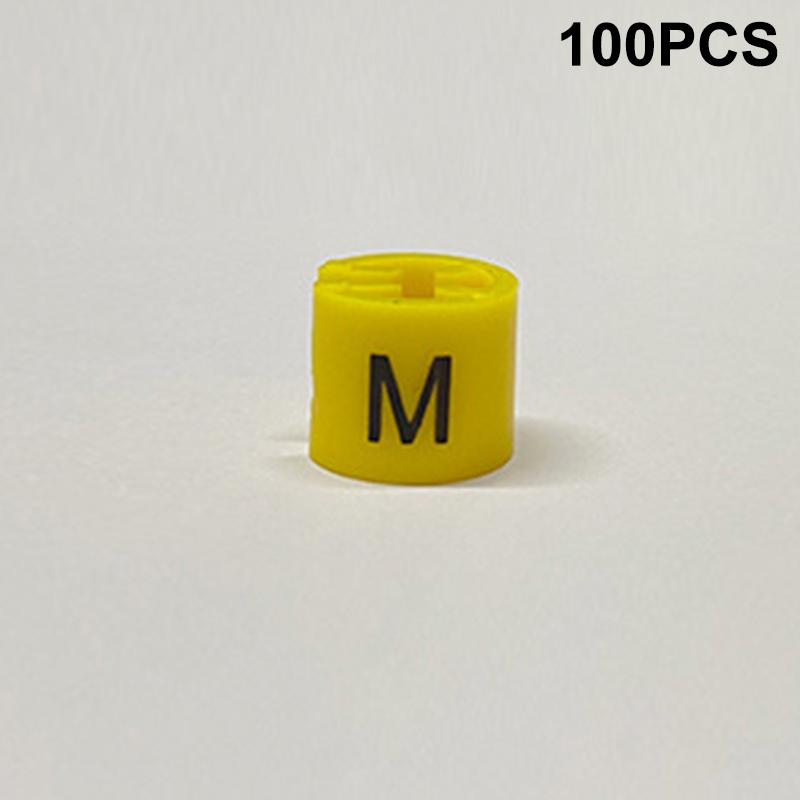 100 шт., бирка для определения размера вешалки, пластиковая бирка для одежды, кольца для магазина одежды, вешалка Xs SML Xl 3Xl-5Xl M