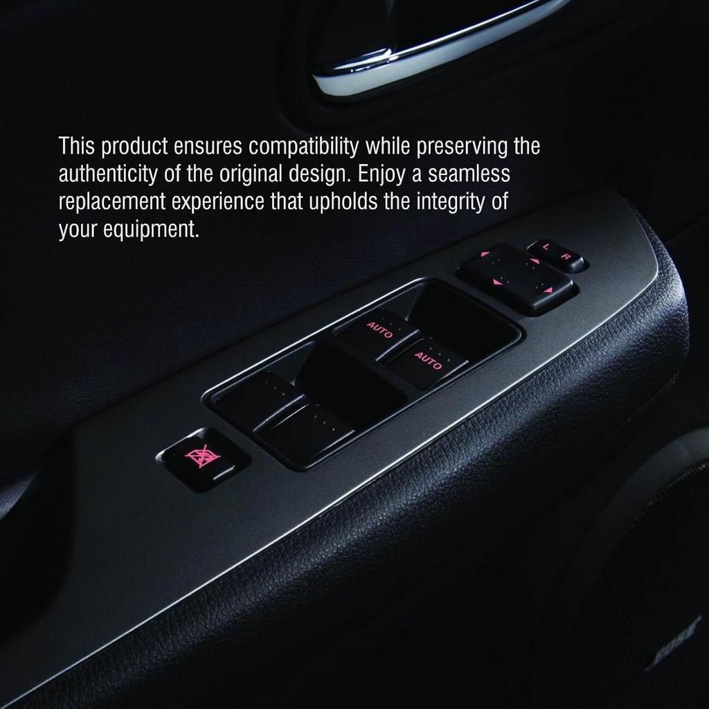 Black Power Window Switch Driver Side | Compatible with Hyundai Sonata 2011 2012 2013 2014 2015, Replaces 93570-3S000RY