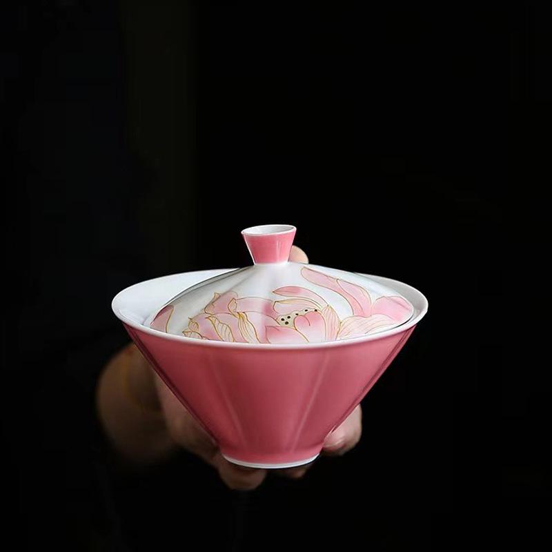 

Расписанная вручную шляпа Эркай крышка чашки цветная глазурь керамический набор для кунг-фу чая бытовая чайная чашка китайский чайный сервиз