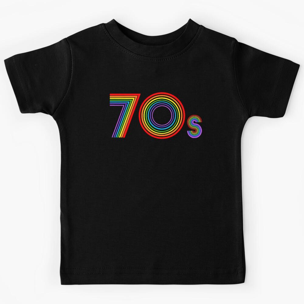 Disco 70s Retro Rainbow Decade Kids T-Shirt 150