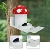Squirrel Feeder Feeding Station Mushroom Shaped Iron Practical Large Capacity Versatile
