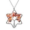 Handmade Wire-Wrapped Tree of Life Necklace with Crystal Chip Pendant