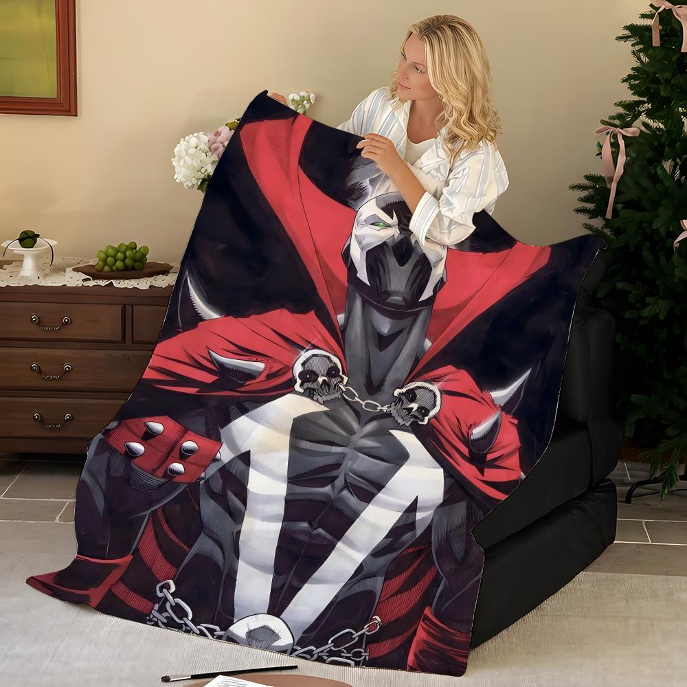 Comic S-Spawn Throw Flannel Blanket, Soft Warm, Durable & Washable Cute Cool