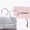 KAMMPT Women Cat Eye Glasses 2024 Fashion Vintage Blue Light Blocking Optical Frames Trendy Design Non-prescription Eyeglasses