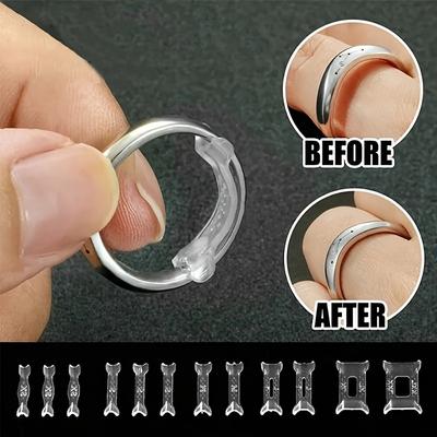 12ks Set Ring Adjustment Pad Regulátor velikosti kroužku Pevné volné kroužky velikosti kroužků Redukční podložka Snubní prsteny Essentials