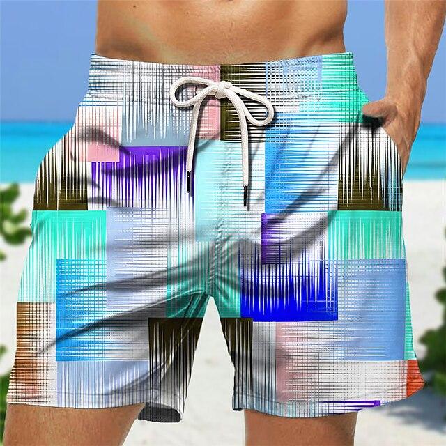 Summer Men's 3D Printed Beach Pants Fashion Versatile Trend Breathable Casual Vacation Style