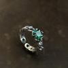 Korean Silver Square Diamond Ring for Women, Index Finger Ring, Fashionable, Unique, Minimalist Style, High-End, New Trendy Ring