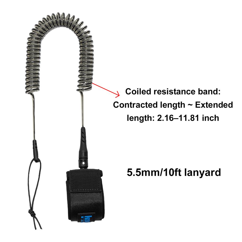 Sup Board Foot Leg Rope 5.5mm Thick Practical Surfing Stand UP Paddle Board Ankle Leash Elastic Surfboard Safety Foot Rope