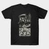 Asiatische Größe Baumwolle Unisex T-Shirt Druck T-Shirt Tod – Symbolischer Sensenmann Visionen T-Shirt No-Cut Druck Reguläre Passform