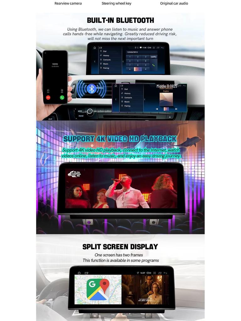 BMW X3 (2006-2010) 9" Android GPS Navigation Display Frame