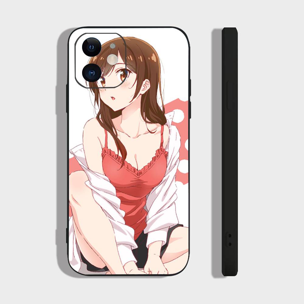 Mizuhara Chizuru Anime Rent-A-Girlfriend Phone Case For IPhone 17 Air 16 15 14 13 Pro Max 11 12 Black Silicone Cover