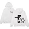 I Am Child of God Humor Men's Casual sportswear Harajuku Hip Hop long-sleeved hooded sportswear Loose Streetwear