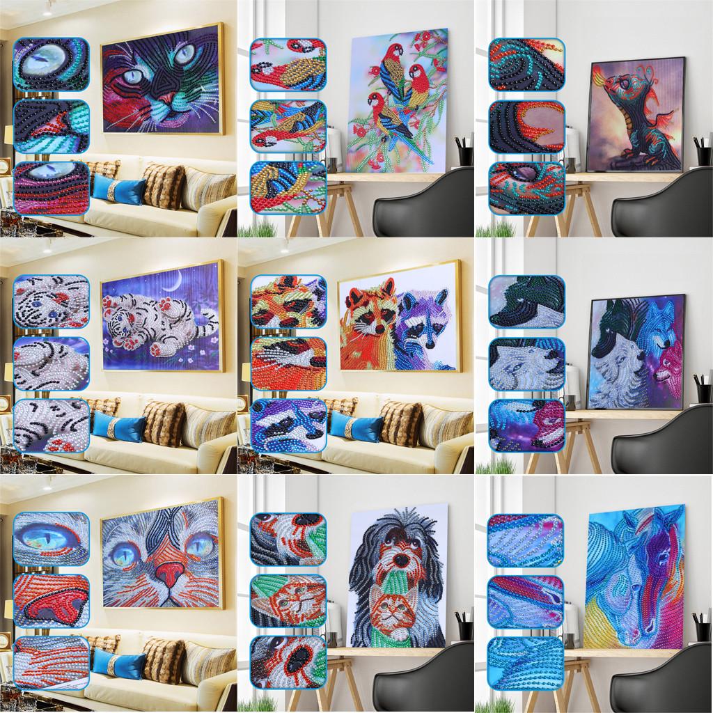 Buy DIY 5D Partial Drill Cross Stitch Kits Crystal Special Shaped ...