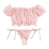European and American Sexy Off-the-Shoulder Lingerie Set