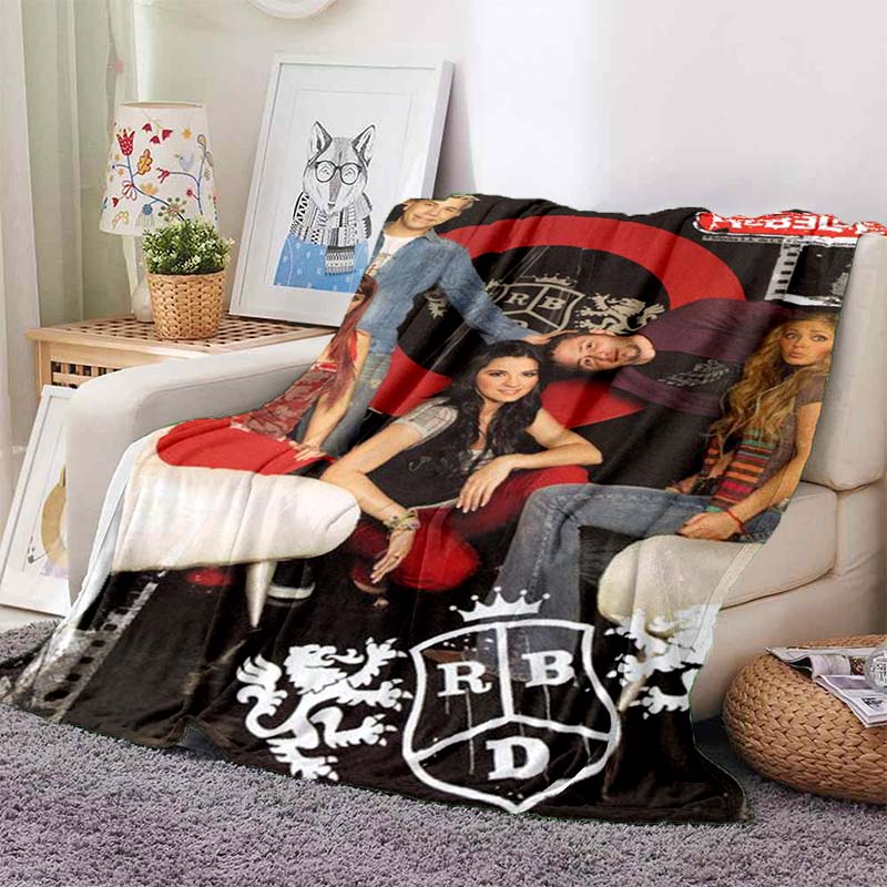 New 3D Printed Flannel Blanket Featuring R-RBD band/K-POP Style, Perfect for Home Use, Sofa Beds, or As a Birthday Gift.