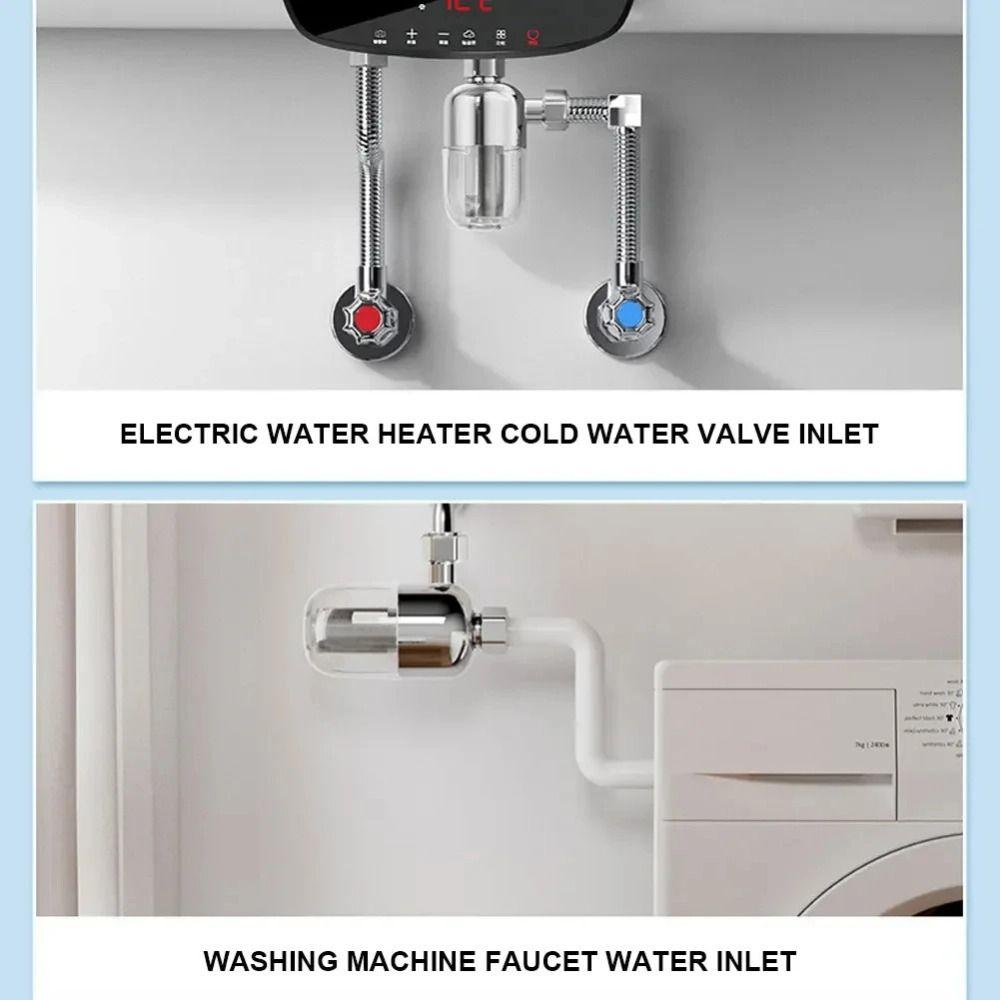 Transparent Water Purifier Stainless Steel Spray Head Pre Water Filter  Washing Machine