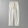 Pantaloni da uomo leggeri e traspiranti in cotone per la primavera e l'estate, tinta unita, larghi, dritti